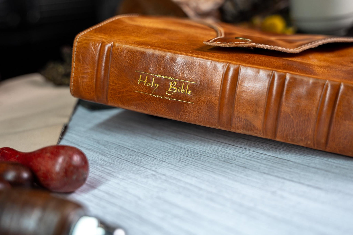 NKJV MacArthur Study Bible Premium Badalassi Leather - Full Grain Vegetable Tan