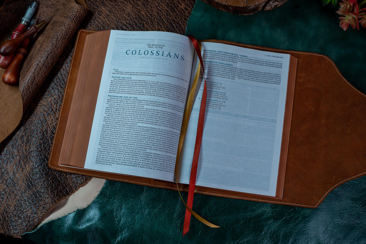 ESV MacArthur Study Bible - Premium Badalassi Leather - Full Grain Vegetable Tan