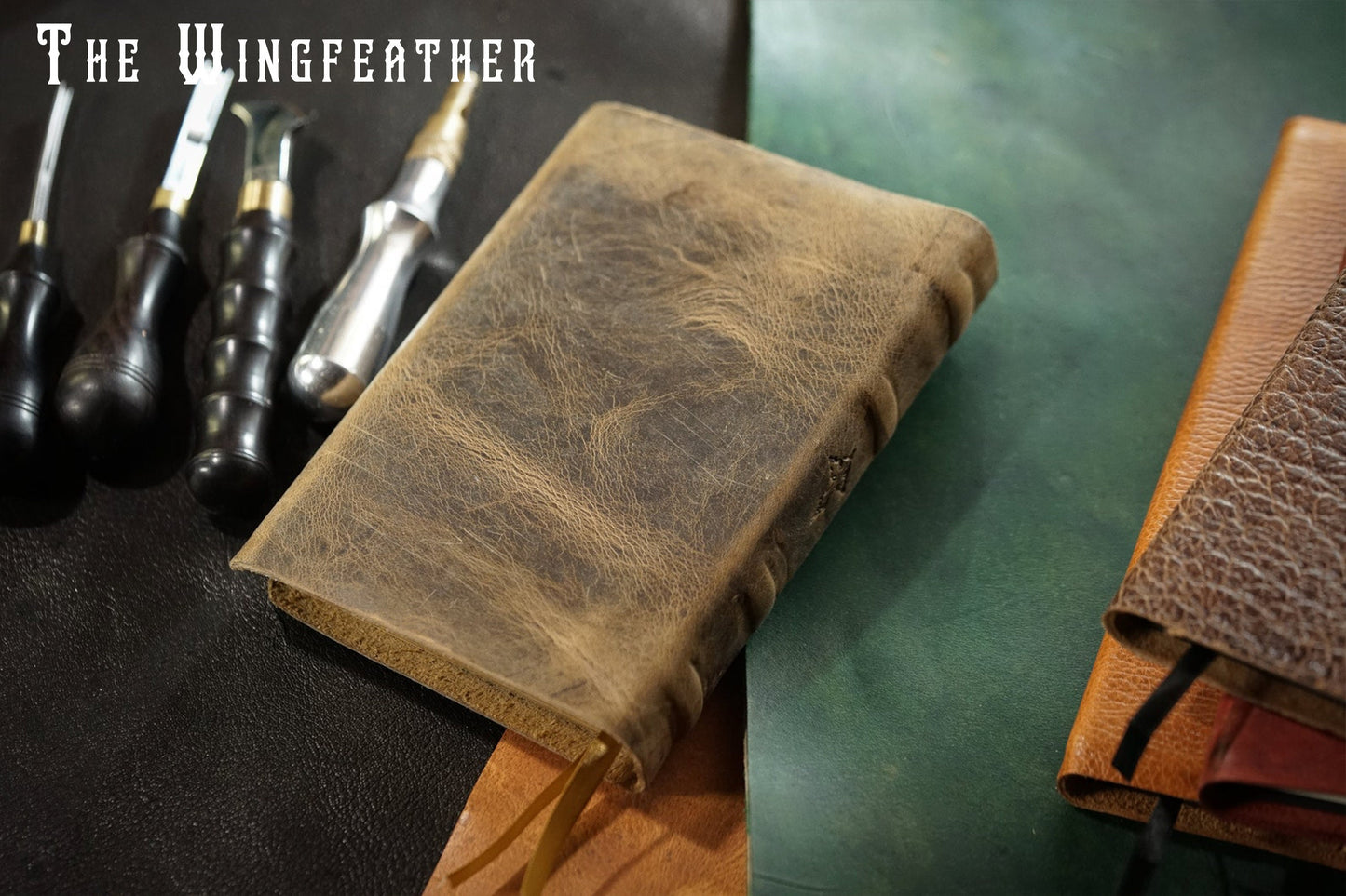 CUSTOM Holy Bible Full Grain Leather Rebind - Wingfeather Design - Very Popular!