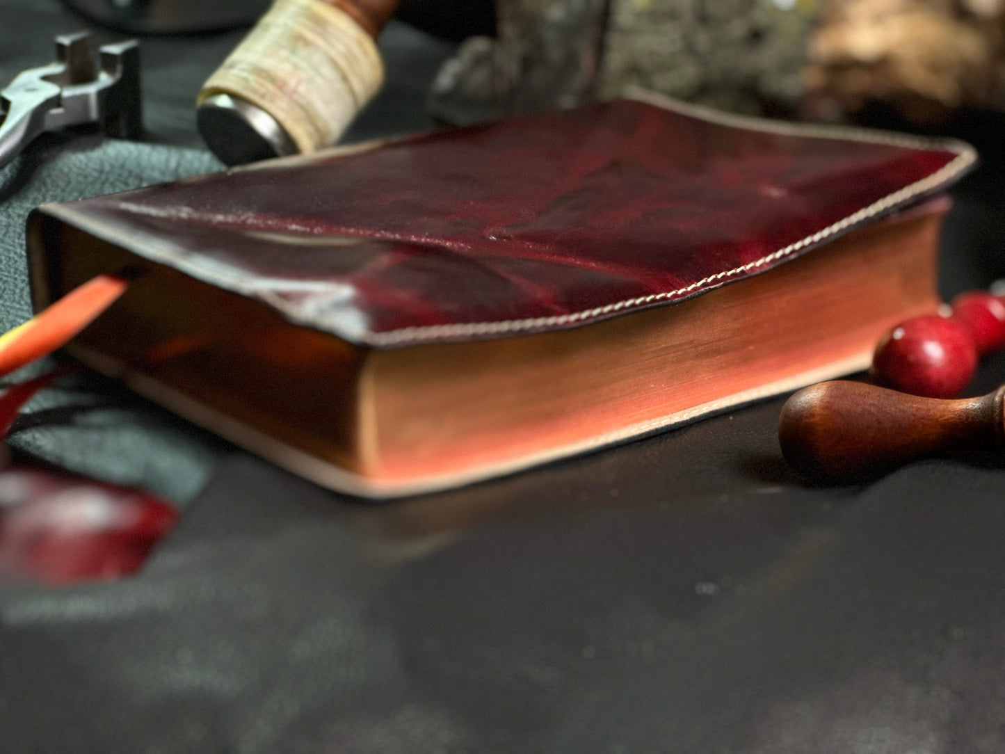 IMPERFECT! KJV Wide Margin Sovereign Collection Full Grain Leather Bible