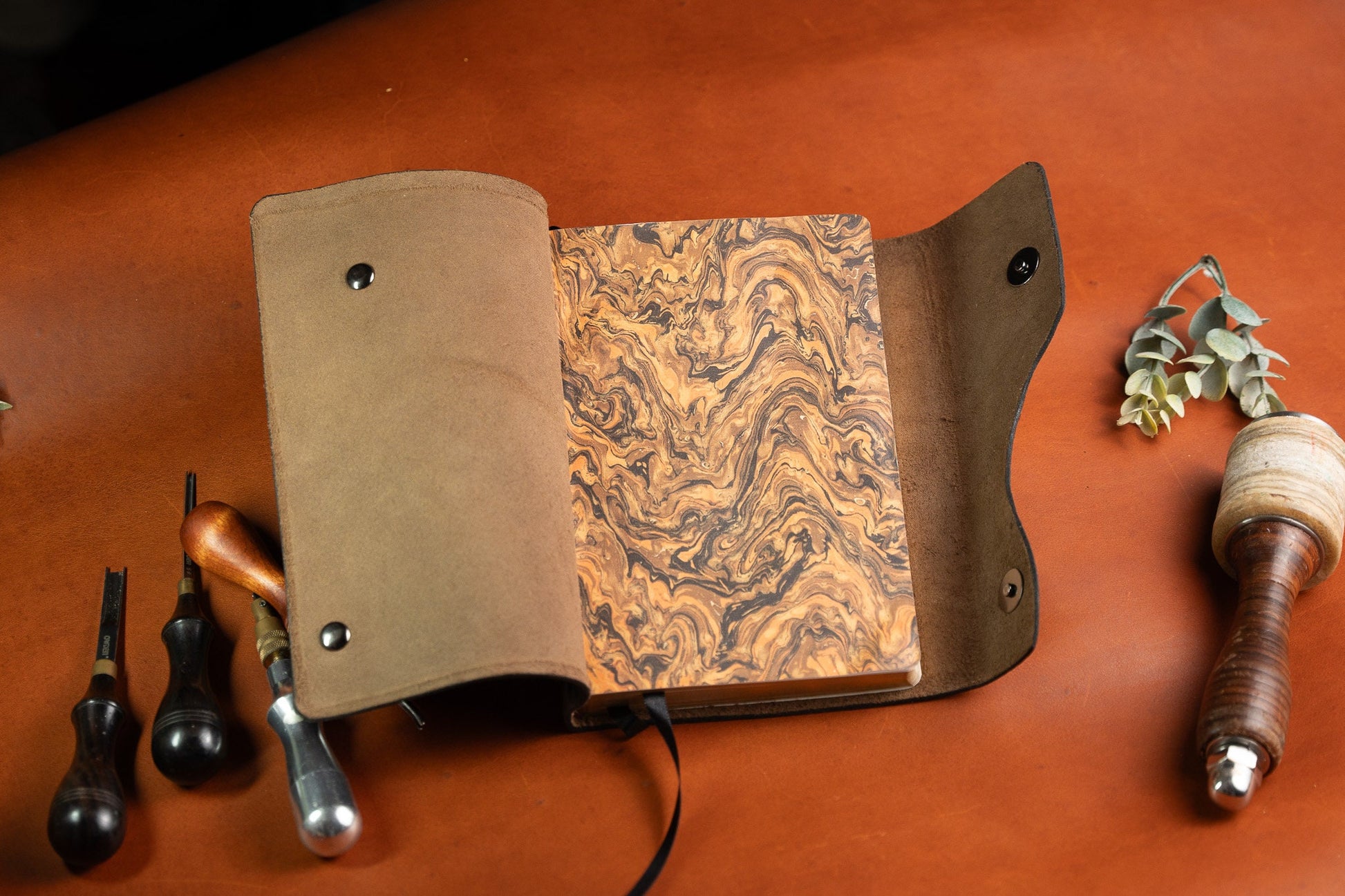 ESV Thinline Bible Rebound in CrazyHorse Gaucho Full Grain Leather