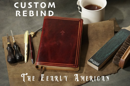 CUSTOM Leather Bible Rebind - Full Grain leather - The Early American Design