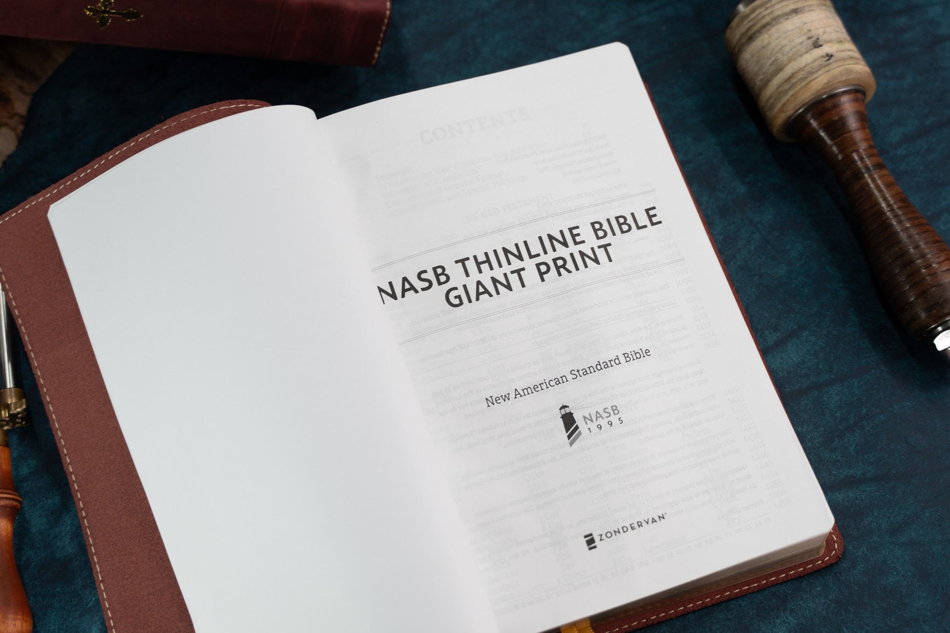 NASB 1995 Thinline Giant Print Bible Rebound in Beautiful Full Grain Leather