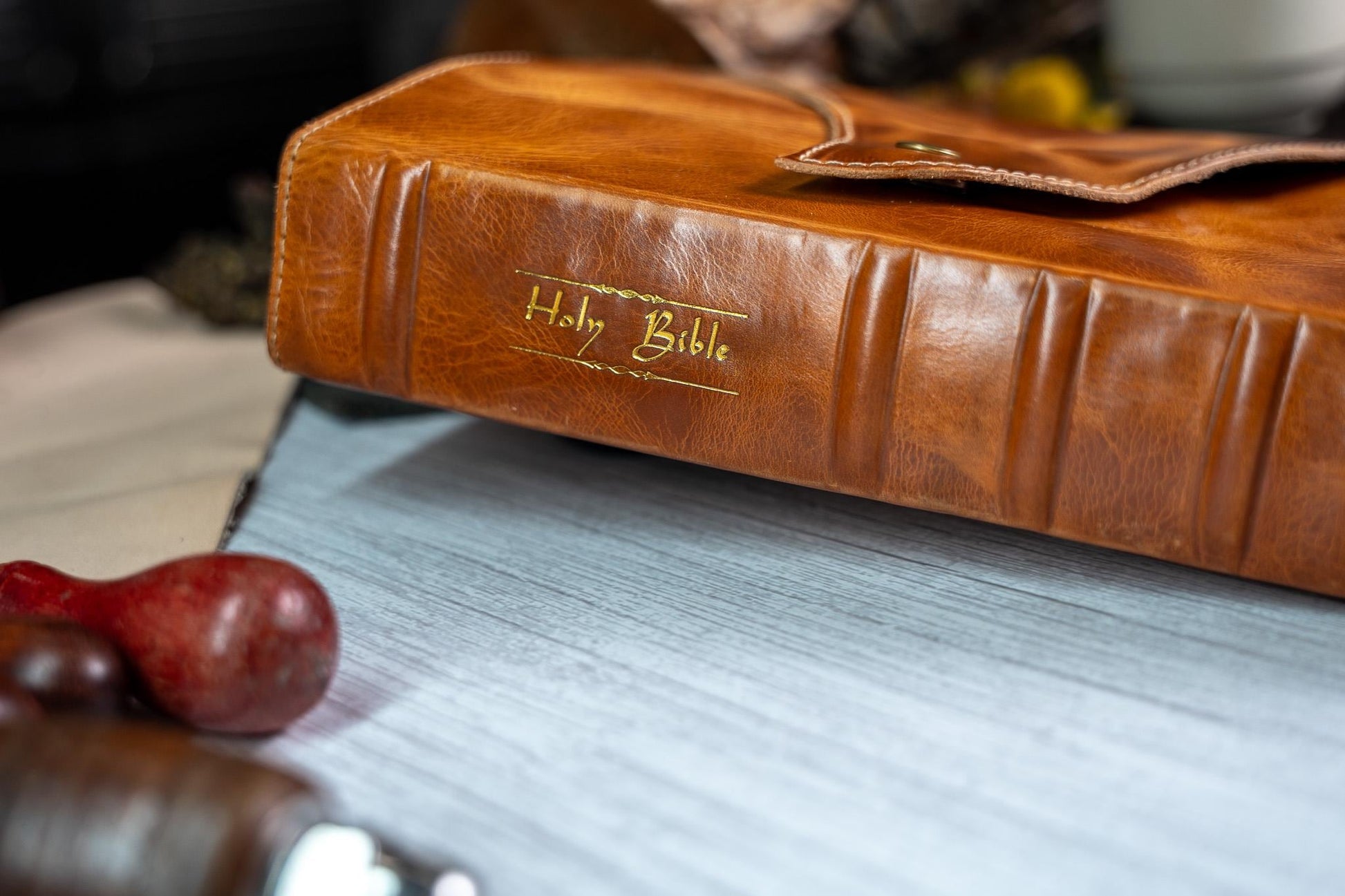 NKJV MacArthur Study Bible Premium Badalassi Leather - Full Grain Vegetable Tan