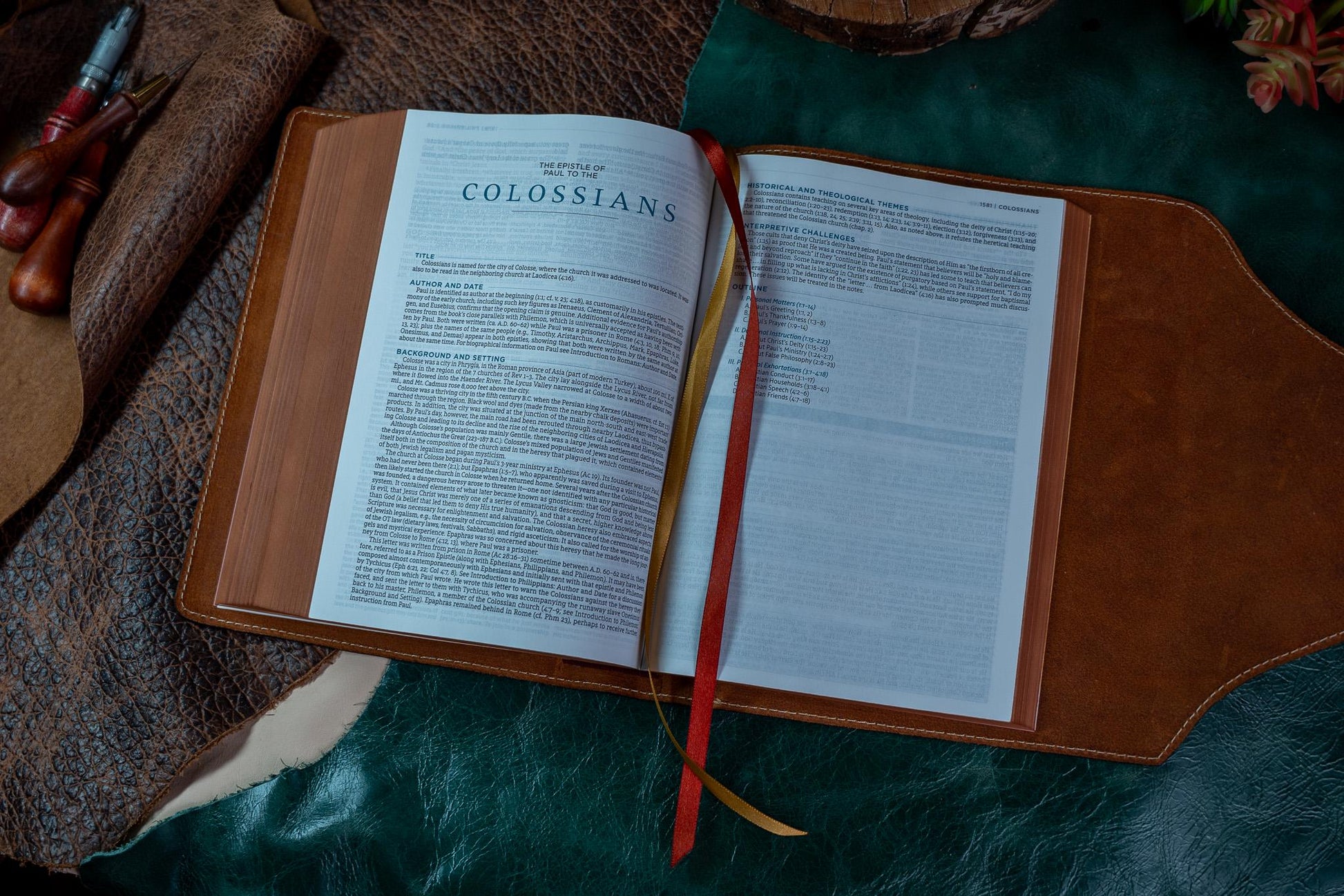 ESV MacArthur Study Bible - Premium Badalassi Leather - Full Grain Vegetable Tan