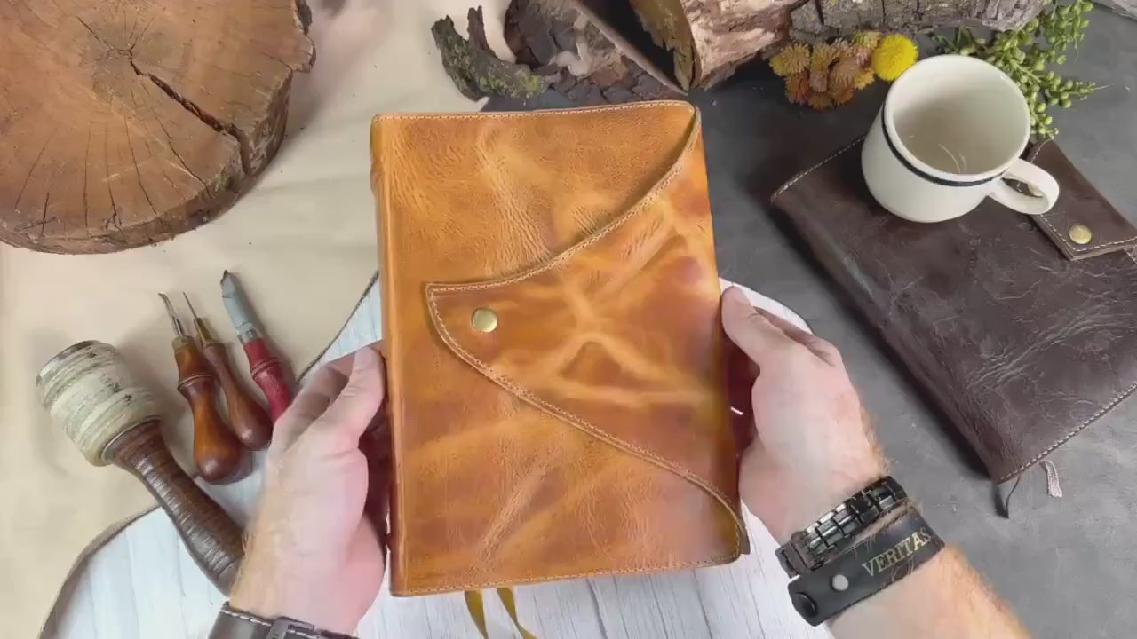 NKJV MacArthur Study Bible Premium Badalassi Leather - Full Grain Vegetable Tan